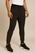 Men’s Cord Fabric Active Track Pants - Black
