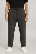 Men’s Popcorn Fabric Trackpants - Dark Grey