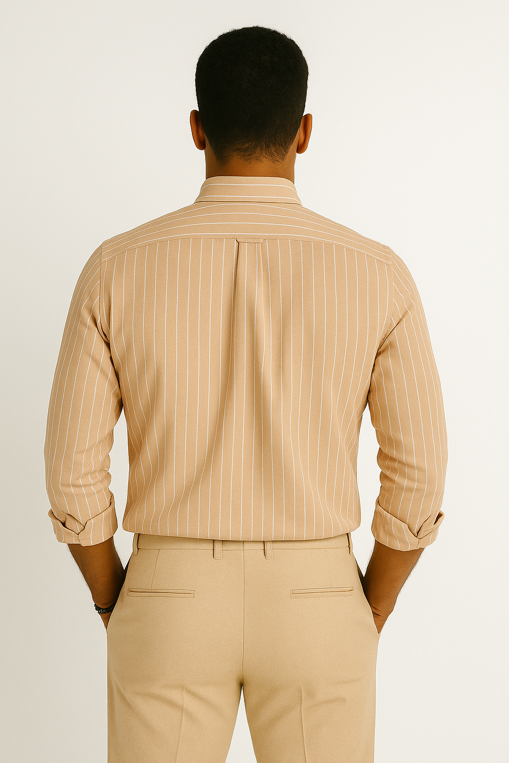 Men’s Lining Stripe Formal Shirt - Desert Sand