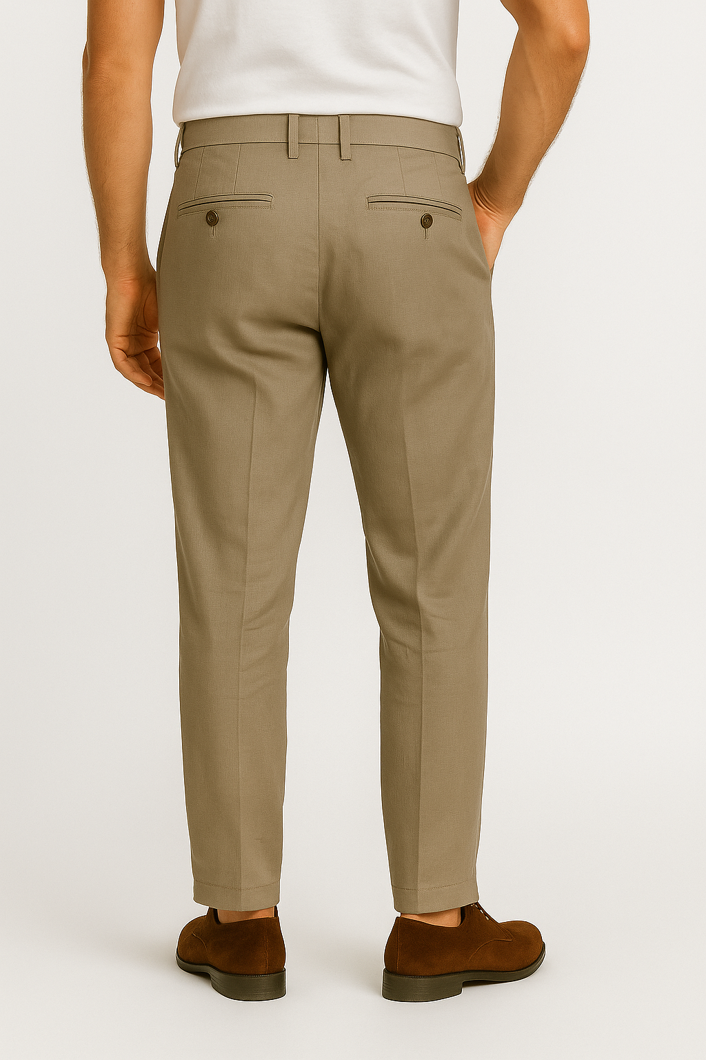 Men’s Premium Linen Pants – Coffee Brown