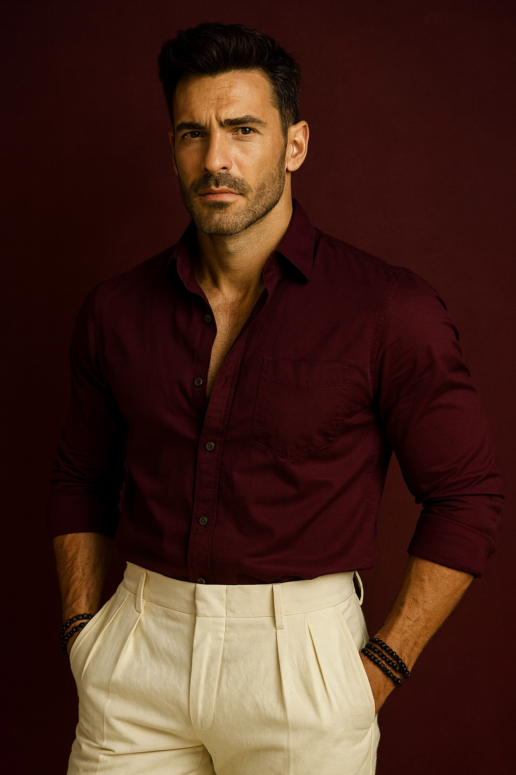 Fatzer Maroon Classic Shirt