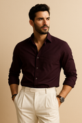 Fatzer Burgundy Classic Shirt
