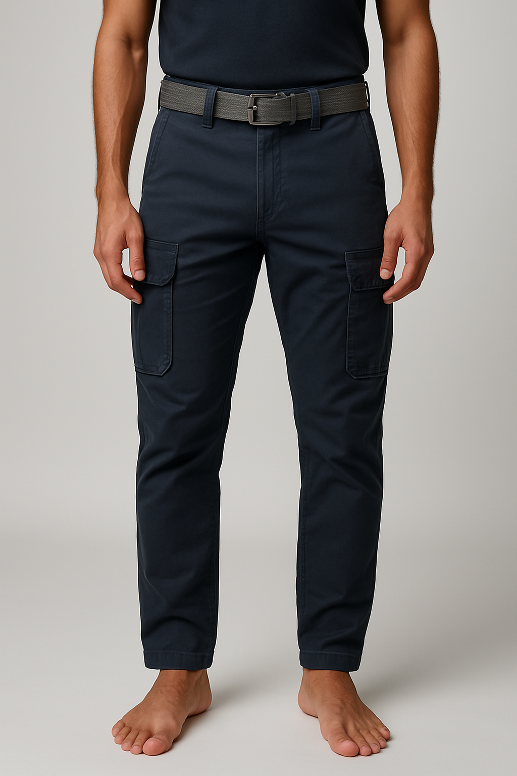 Men’s Navy Blue 6-Pocket Cargo Pants