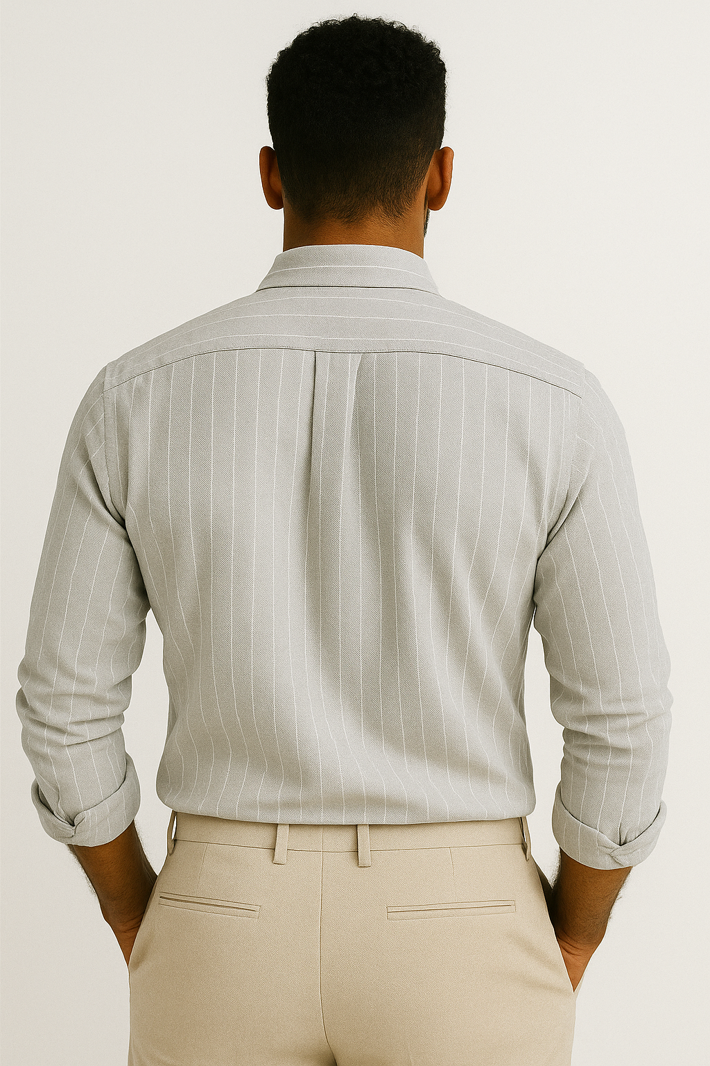 Men’s Classic Stripe Shirt - Stone Gray