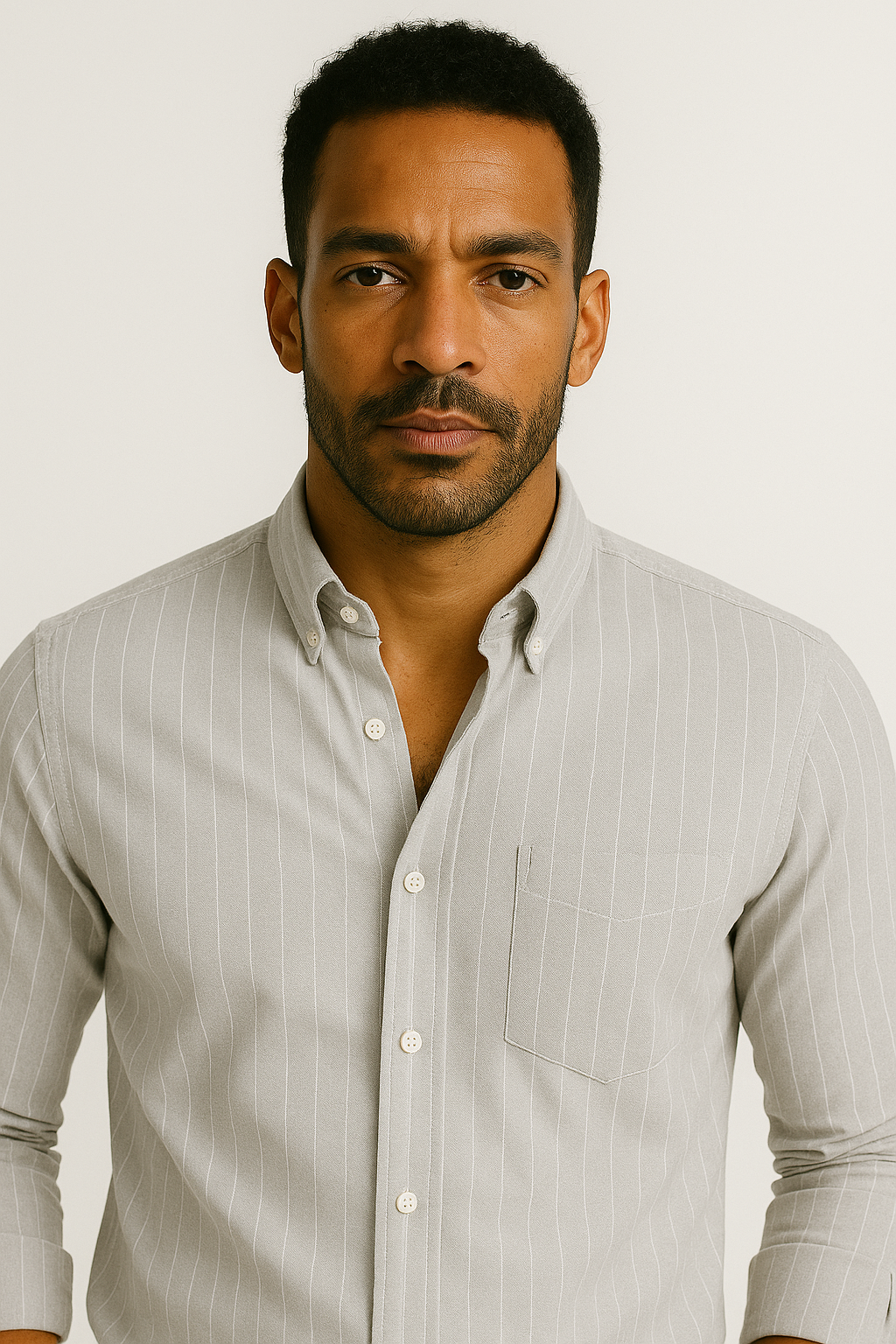 Men’s Classic Stripe Shirt - Stone Gray