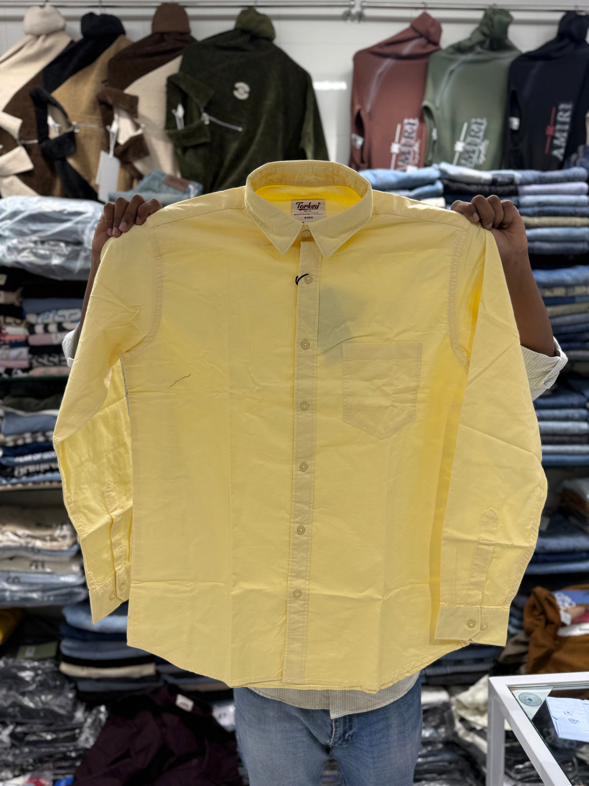 Oxford Cotton Solid Color Shirts for Men