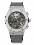 Luxury Skeleton Watch for Men | Silver Grey Leather Strap | Premium Mechanical Timepiece