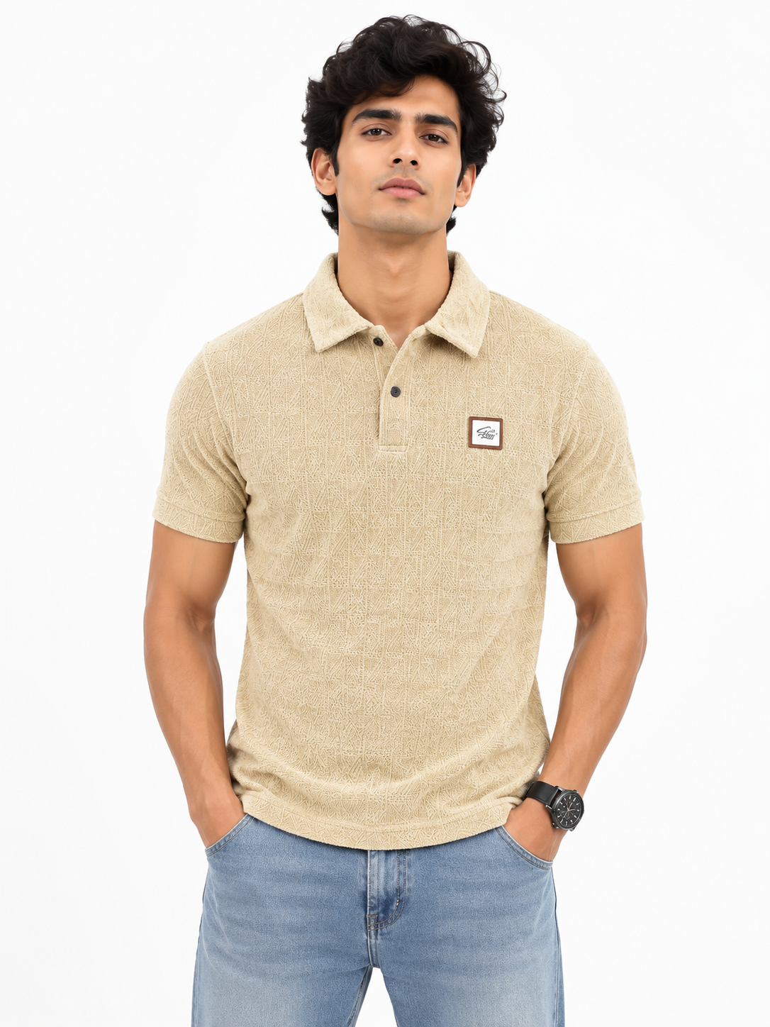 Polo Corduroy Half Sleeves Tshirts