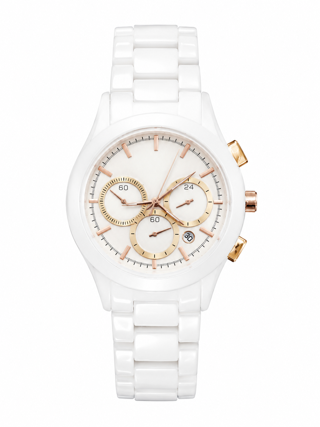 White & Rose Gold Men's  Analog Watch | Elegant Design