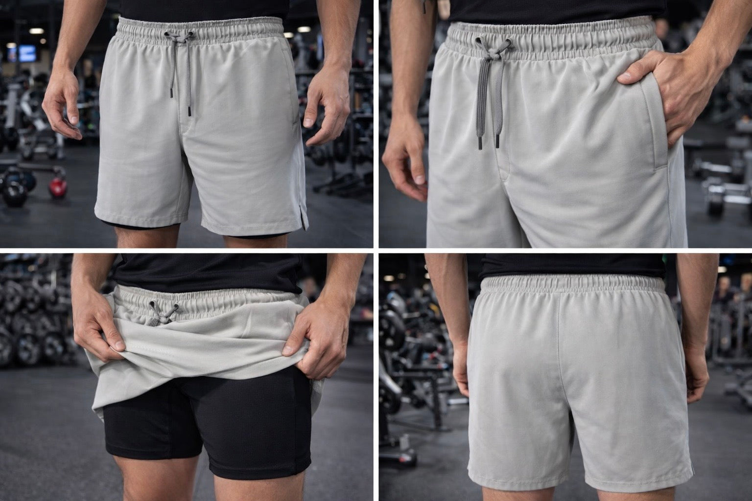 Men’s 2-in-1 Gym Shorts with Inner Compression