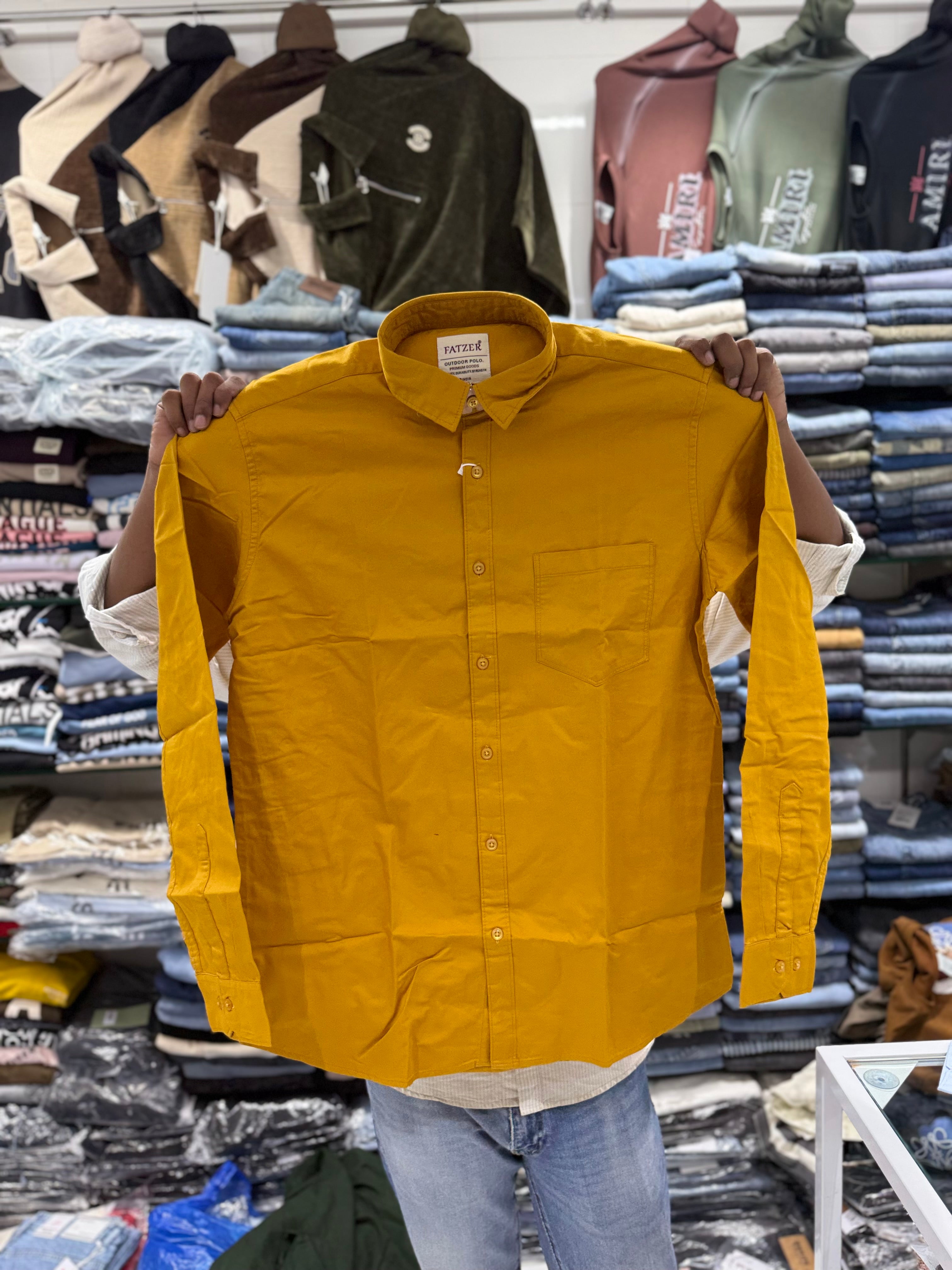 Oxford Cotton Solid Color Shirts for Men