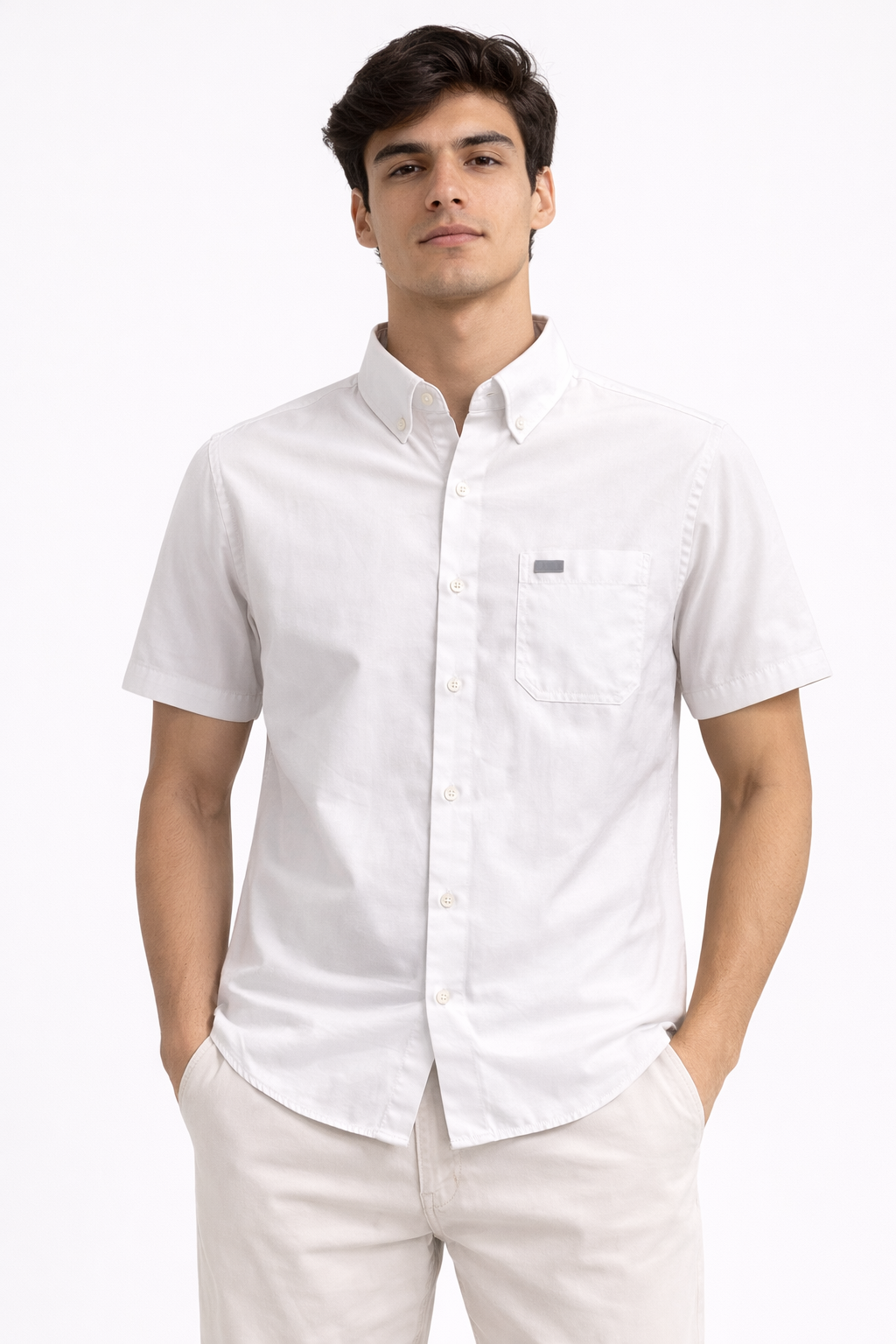 Men's Half Sleeves Plain Shirts