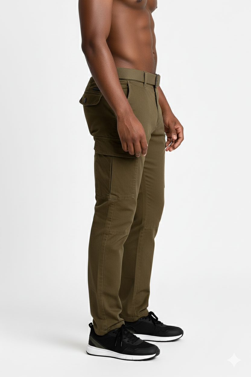 Men’s Tobacco Brown 6-Pocket Cargo Pants