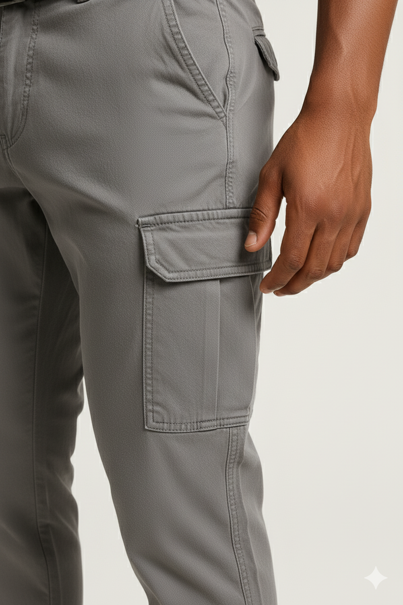 Men’s Dark Gray 6-Pocket Joggers Pants