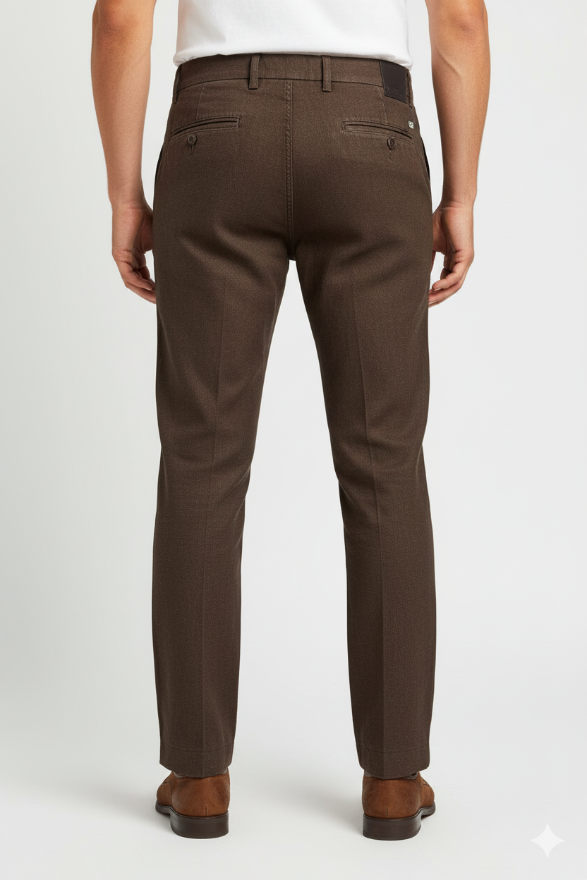 Men’s Premium Linen Pants – Dark Brown