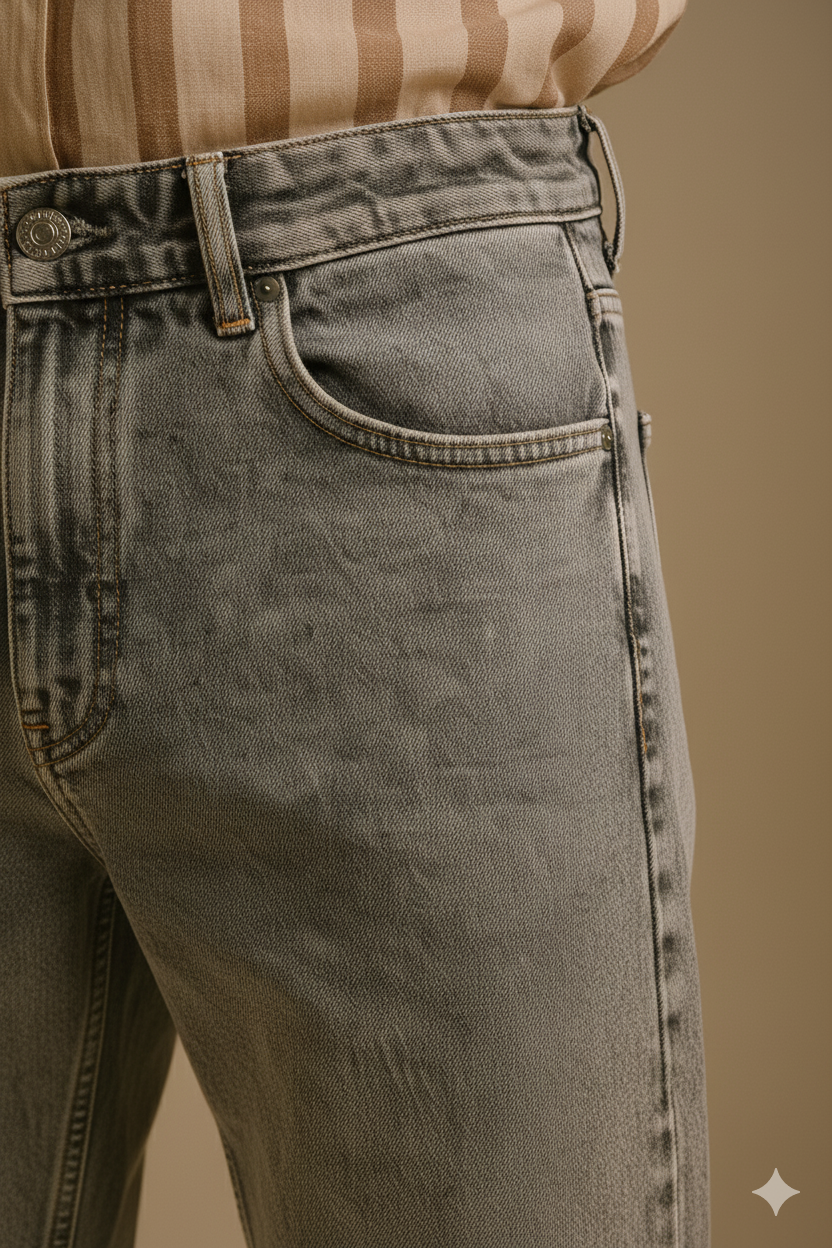 Mom Fit – Gray  Denim