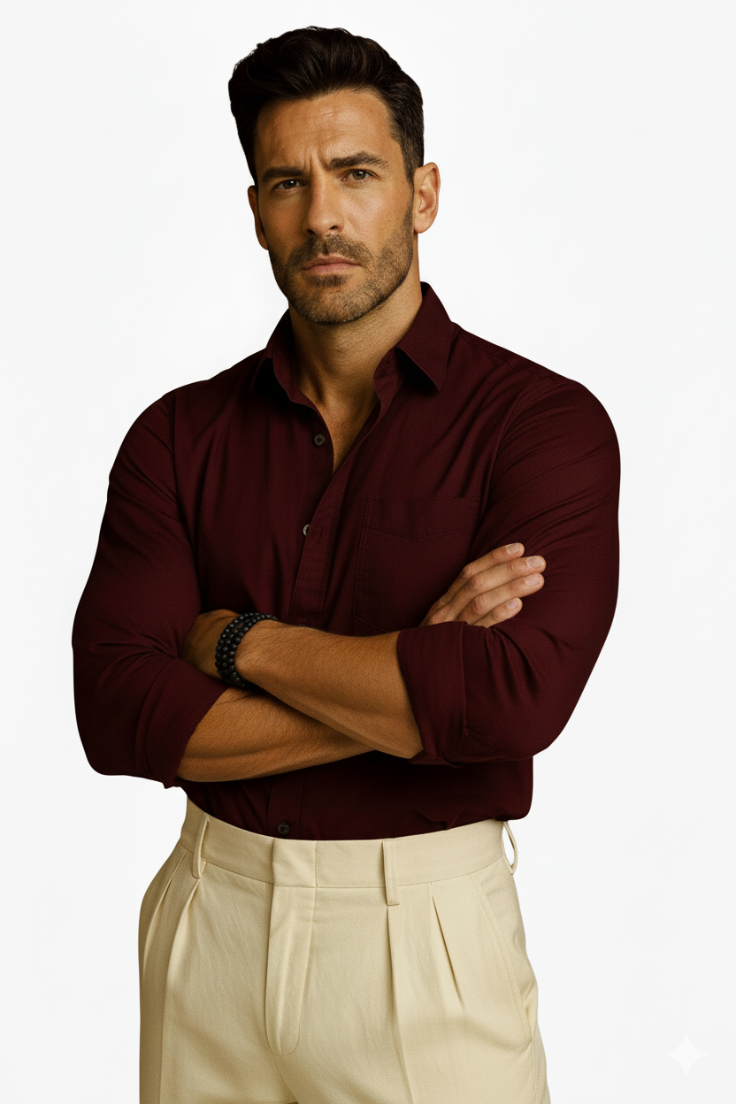 Fatzer Maroon Classic Shirt