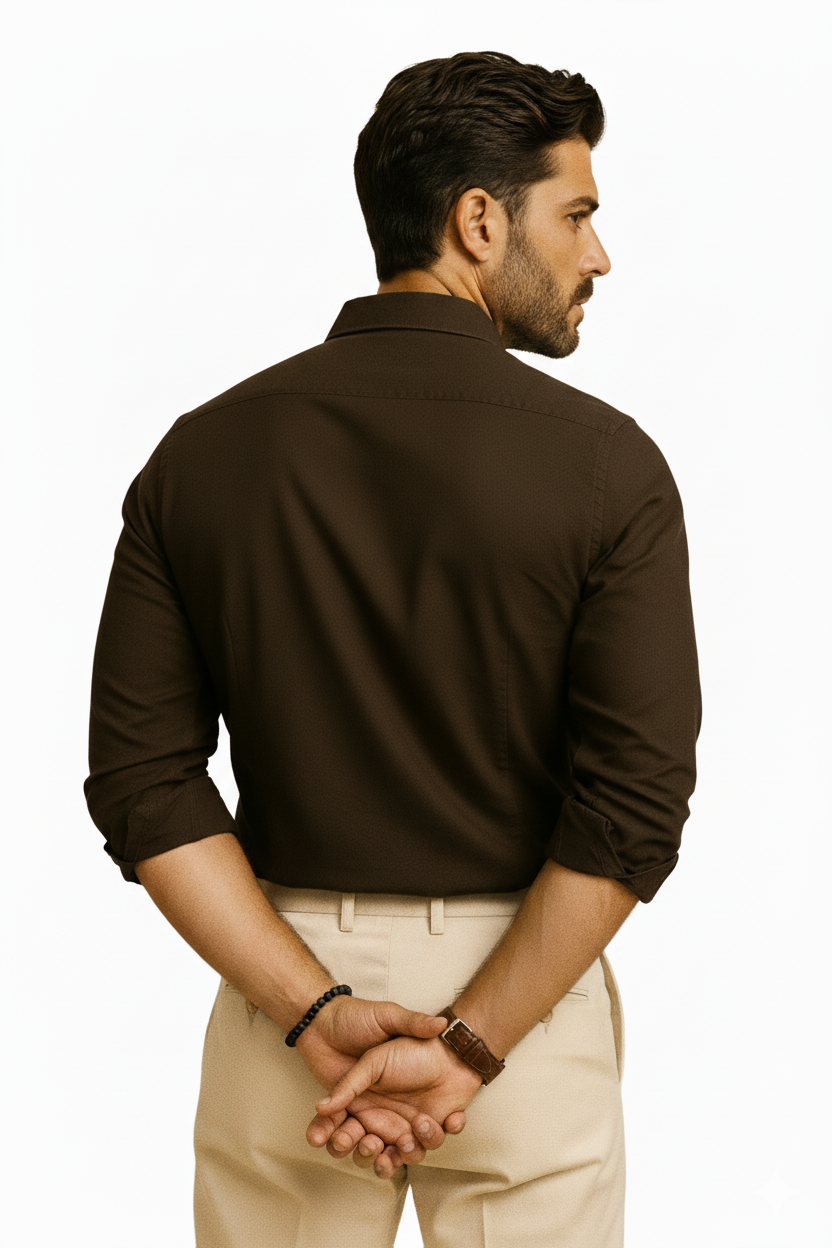 Fatzer Dark Brown Classic Shirt