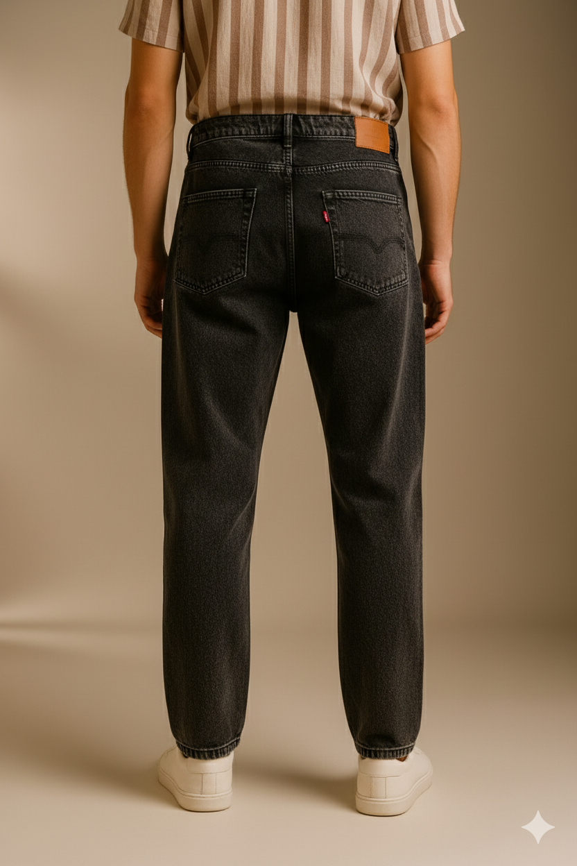 Mom-Fit – Charcoal Black Denim
