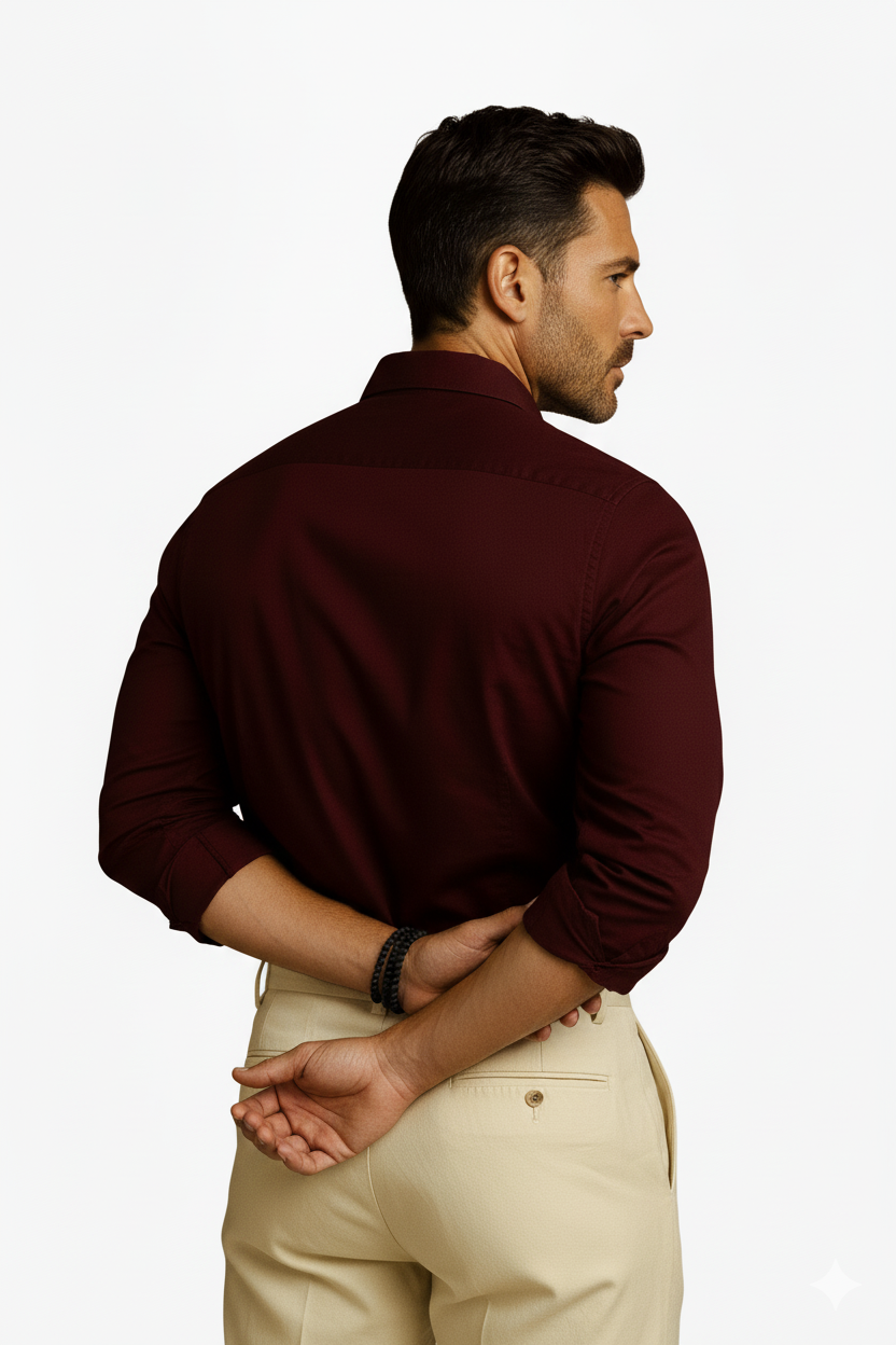 Fatzer Burgundy Classic Shirt