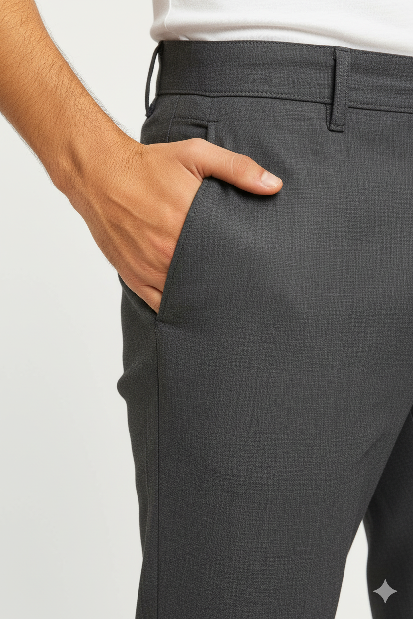 Men’s Premium Linen Pants – Dark Gray