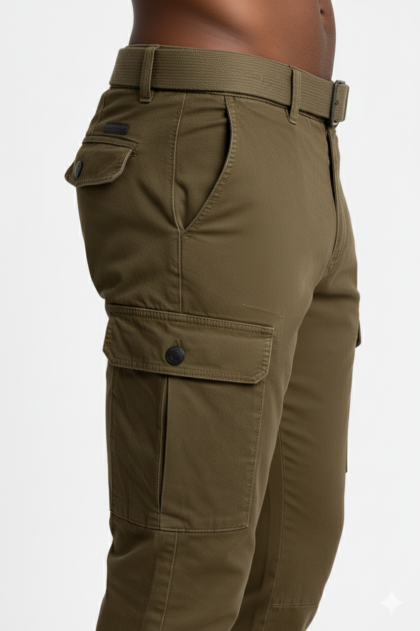 Men’s Tobacco Brown 6-Pocket Cargo Pants