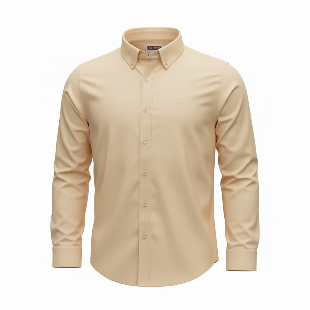 Fatzer Beige Plain Shirts
