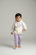 Cream & Lilac Kids Hooded Tracksuit Set – Fatzer Kids Wear