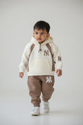 Cream & Brown Kids Hooded Tracksuit Set – Fatzer Kids Wear