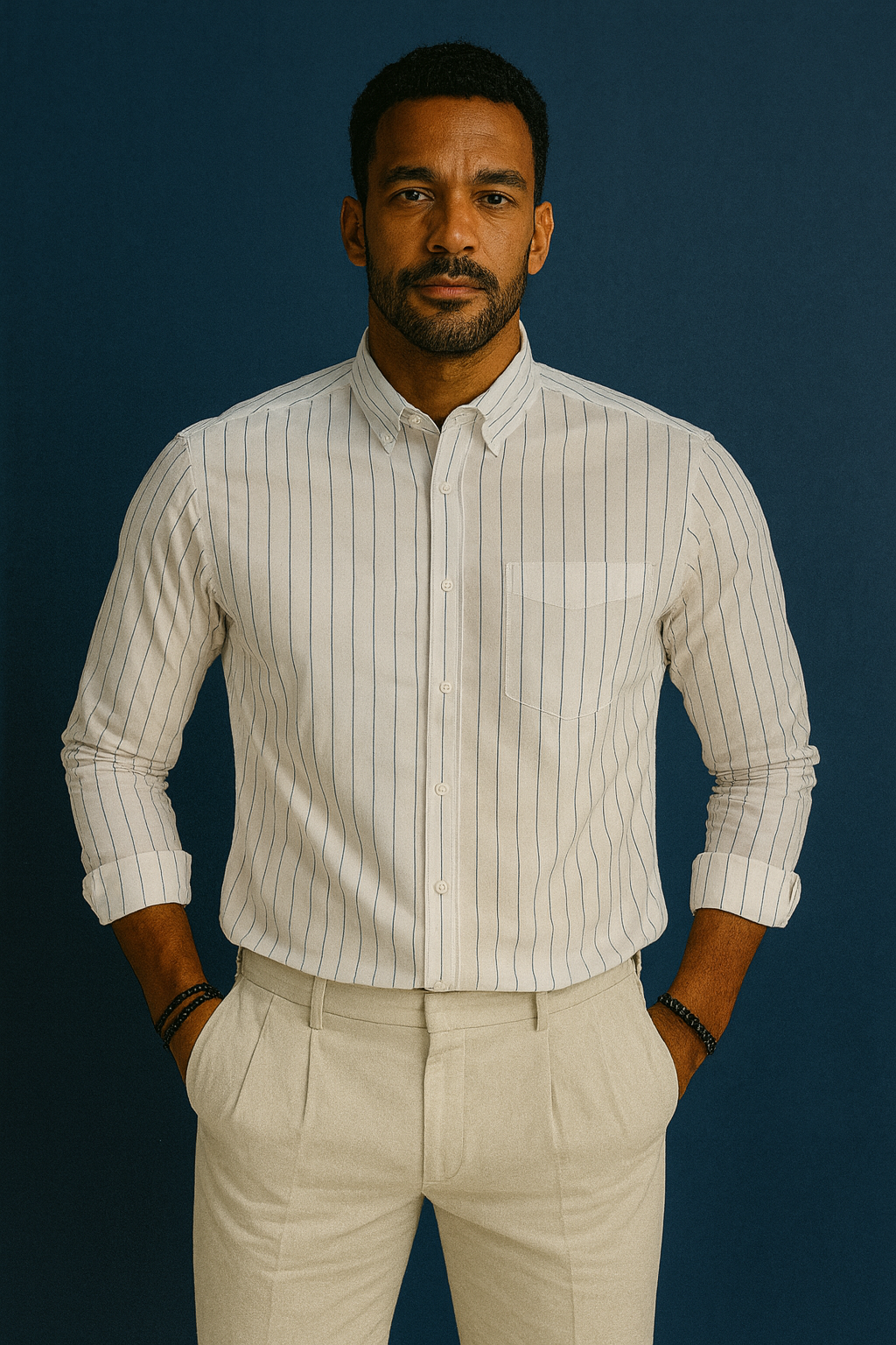 Men’s Classic Stripe Shirt - White